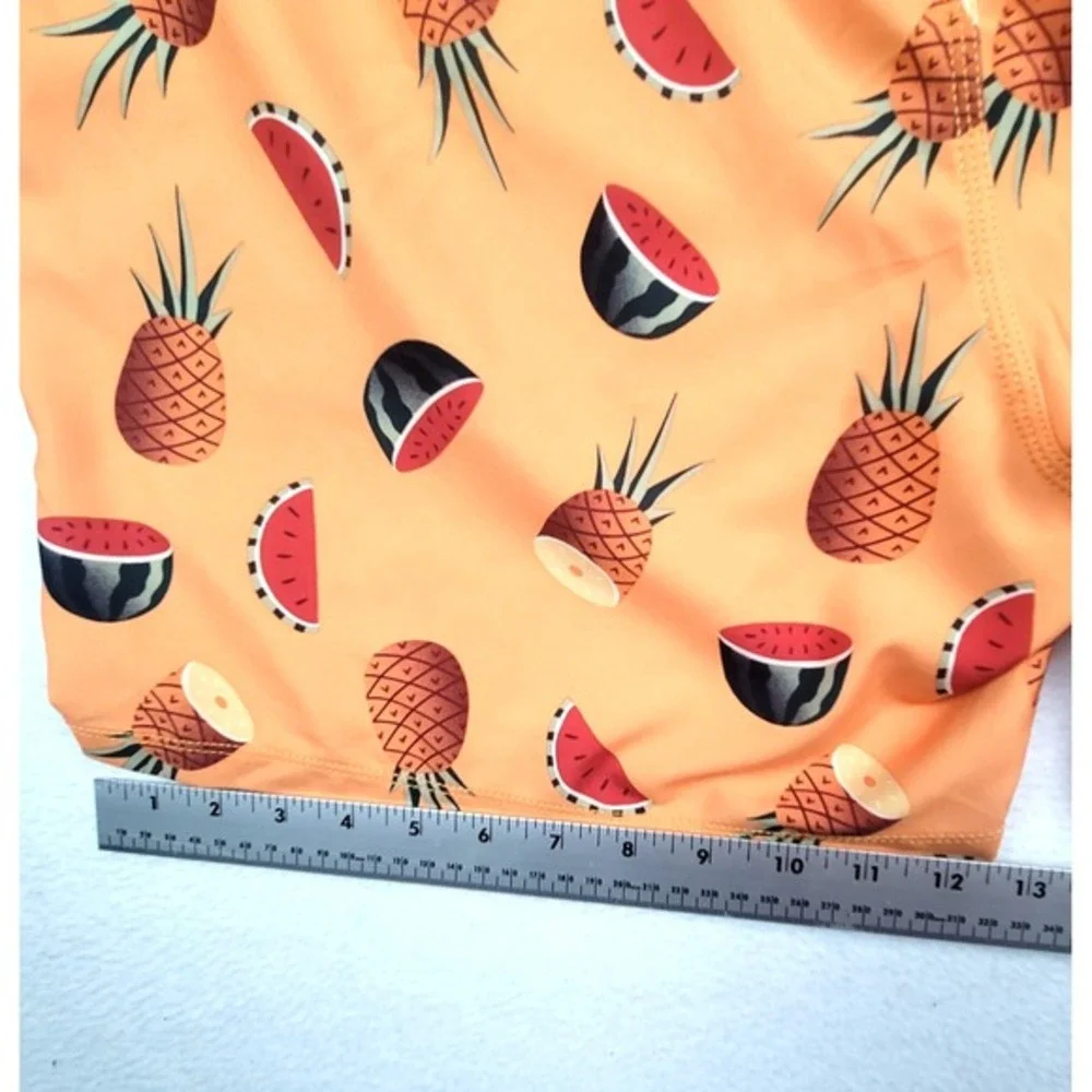 Hurley Swim Trunks Mens XL Orange‎ Pineapple Watermelon Fruit Board Shorts Surf